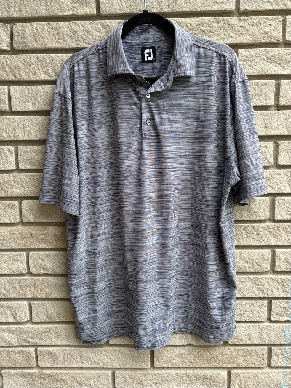 FootJoy Heathered Gray Men's Golf Polo Shirt Size L